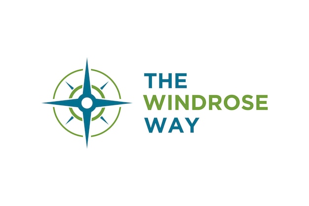 Windrose Compass logo design modern direction icon simple minimalist north sign