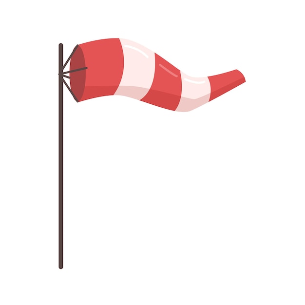Asta della bandiera della velocità e della direzione del vento con manica a vento