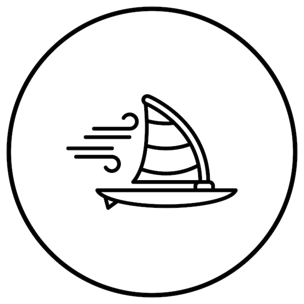 Vettore immagine vettoriale dell'icona del windsurf può essere utilizzata per gli sport
