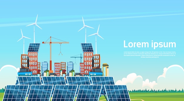 Windturbine Zonne-energiepaneel Renewable Station