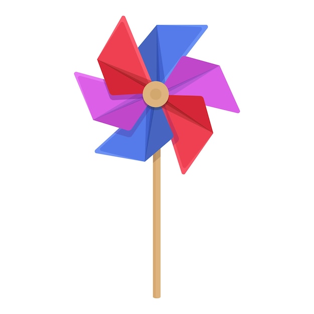 Vector windwijzer pictogram cartoon vector papier speelgoed pin wiel