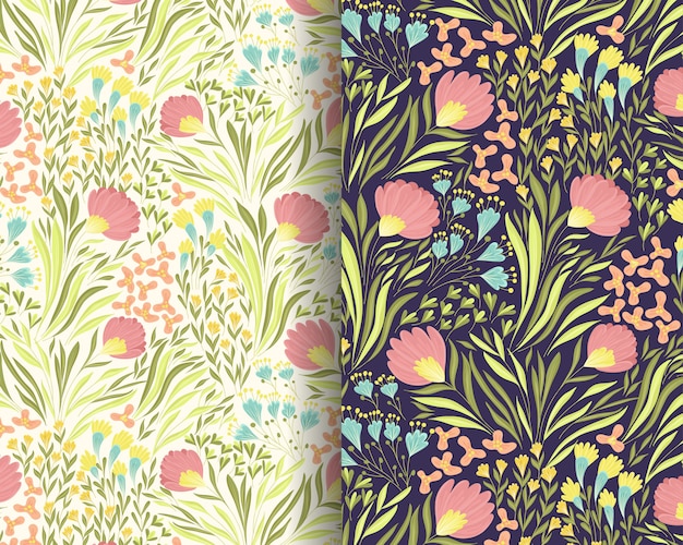 Windy florals pattern design