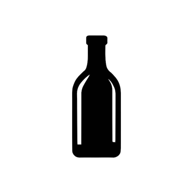 Vector wine bottle icon vector illustration isolated on white background