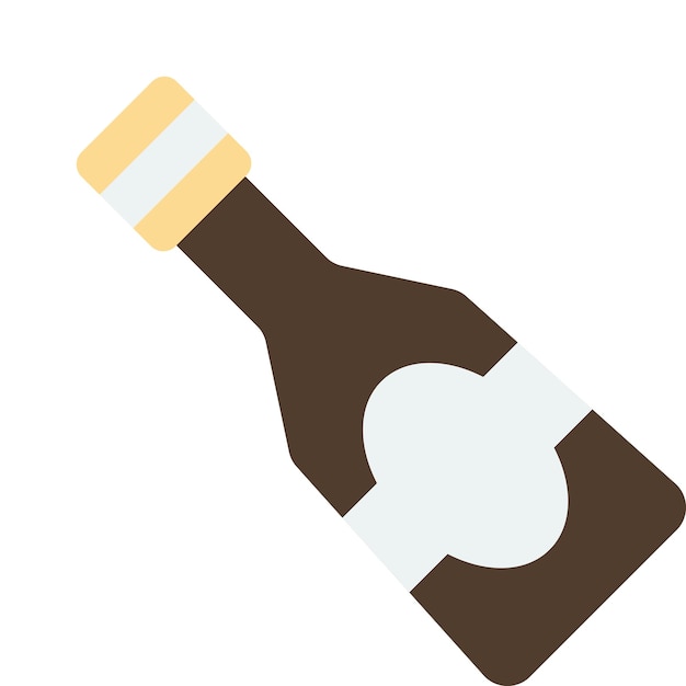 Wine bottle illustration in minimal style