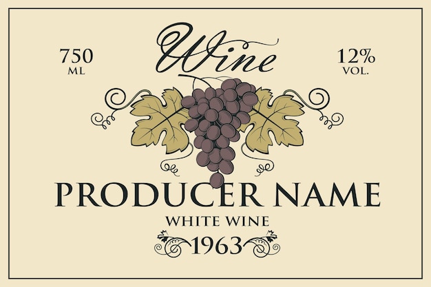 wine bottle label