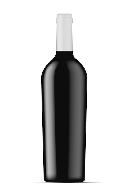 Vector wine bottle mock up isolated on white