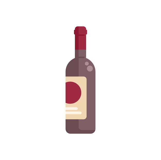 wine bottle standing with blank label for your design needs