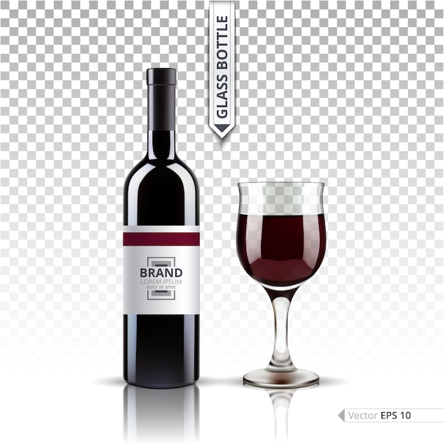 Wine bottle template