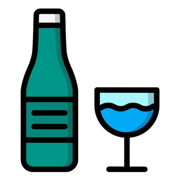 Wine Bottle Vector Icon Design Illustration