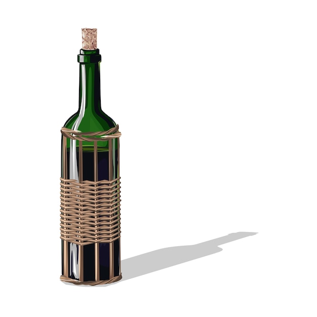 wine bottle with a cork