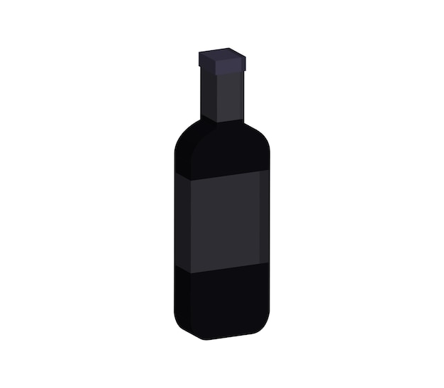 Vector wine bottle