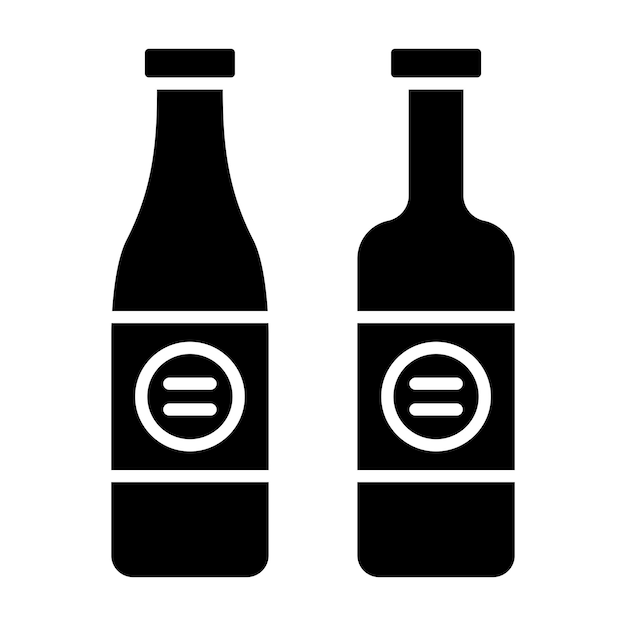 Vector wine bottles icon