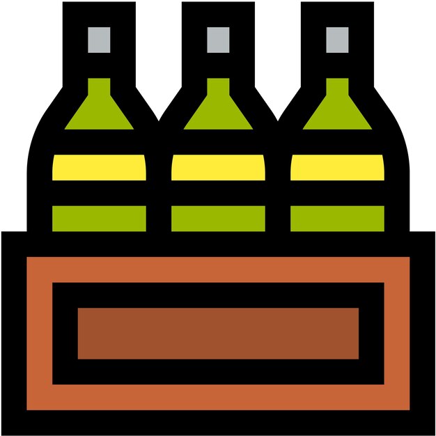 Vector wine box vector icon design illustratie