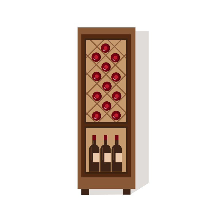 Vector wine cabinet vector illustration
