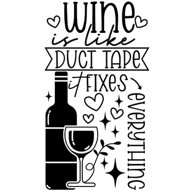 Vector wine calligraphy lettering slogans for flyer and print design templates for banners posters