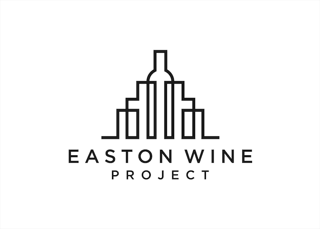 wine city logo design vector illustration