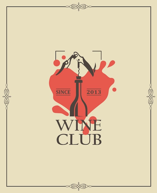 Etichetta del club del vino