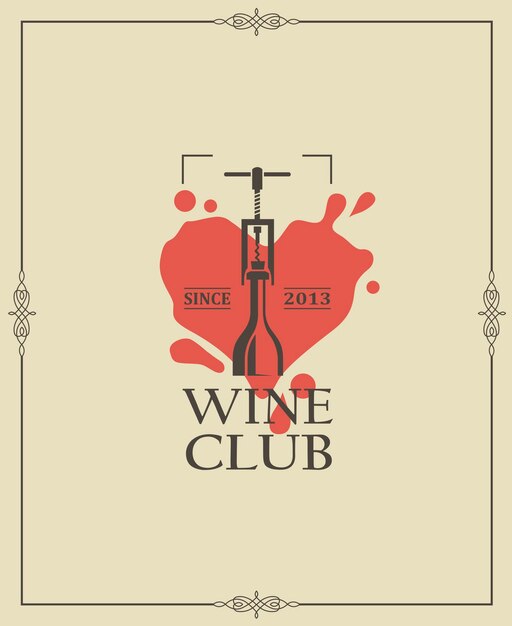 wine club label