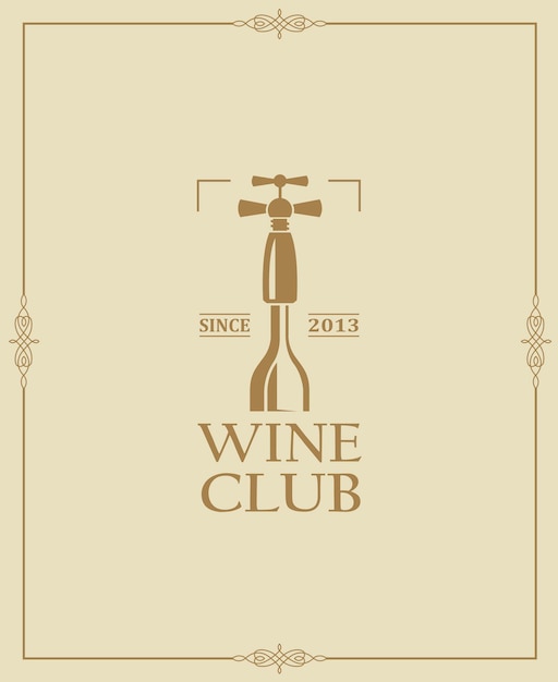 Wine club label