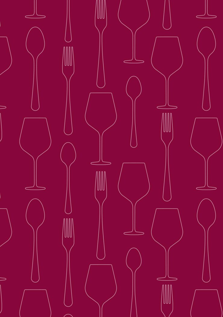 Vector wine and dine pattern