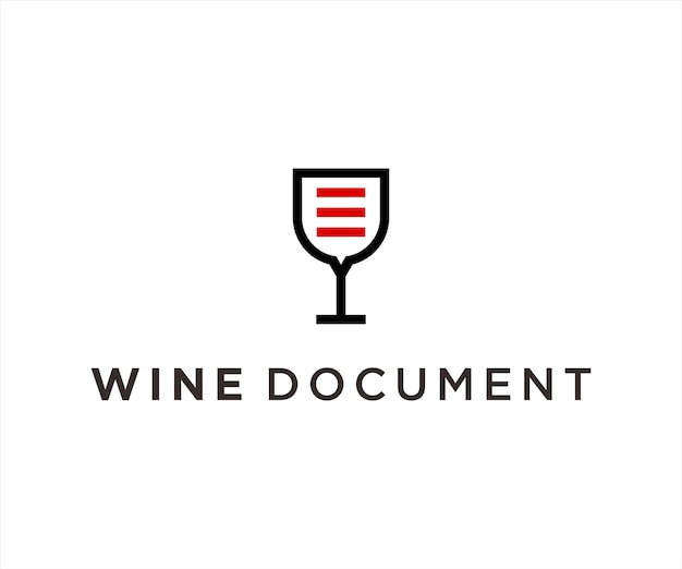 wine document logo icon vector designs