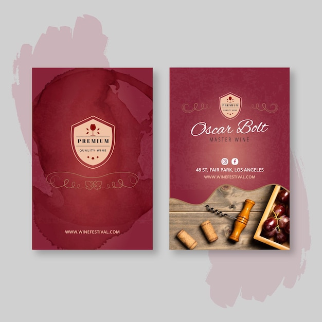 Wine double-sided business card