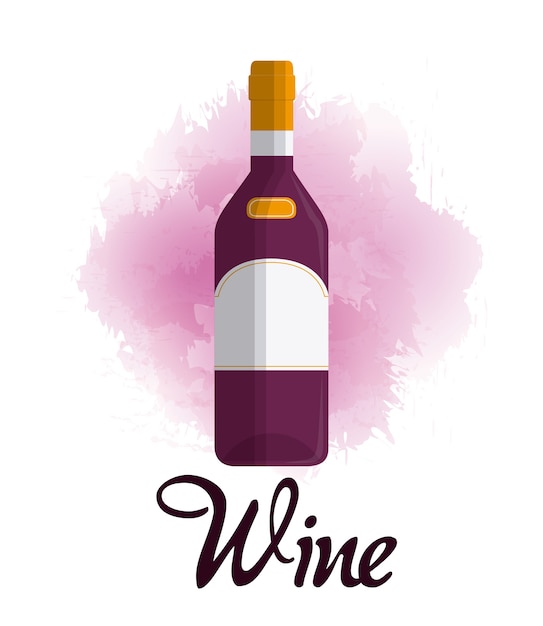Wine drink concept vector illustration graphic design