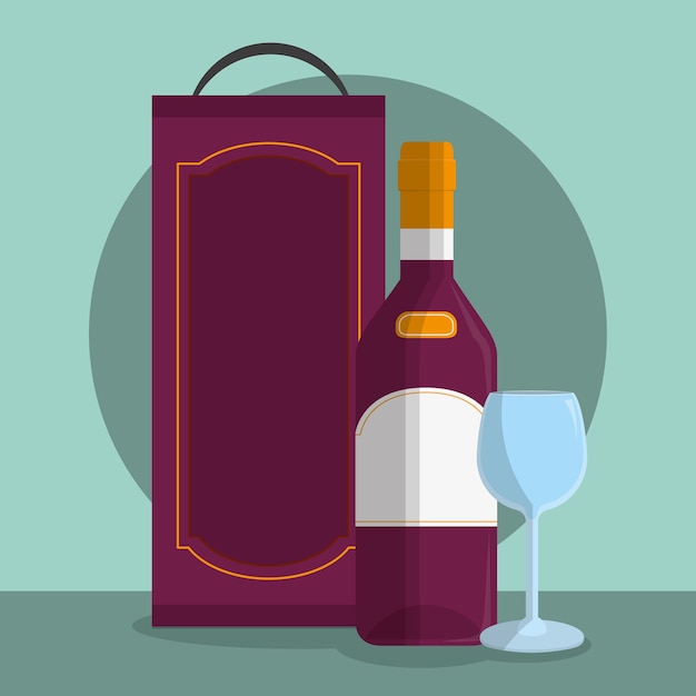 Vector wine drink design