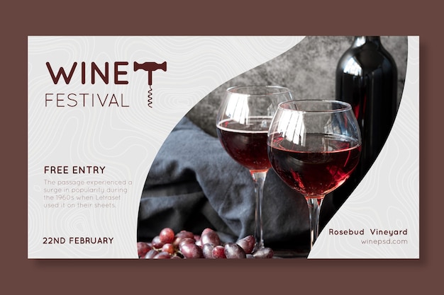 Wine festival banner template