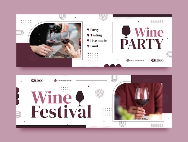 Vector wine festival template design