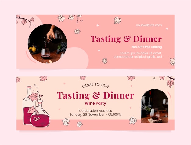 Vector wine festival template design