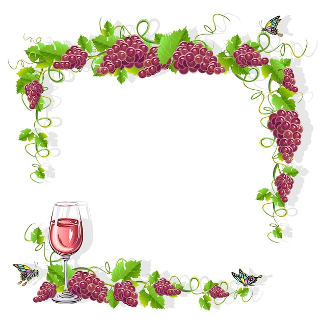 Vector wine frame 14