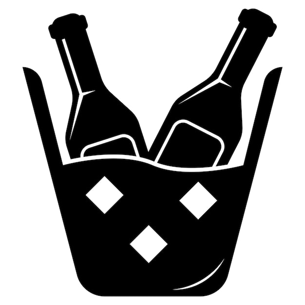 Modello di illustrazione vettoriale dell'icona del bicchiere di vino
