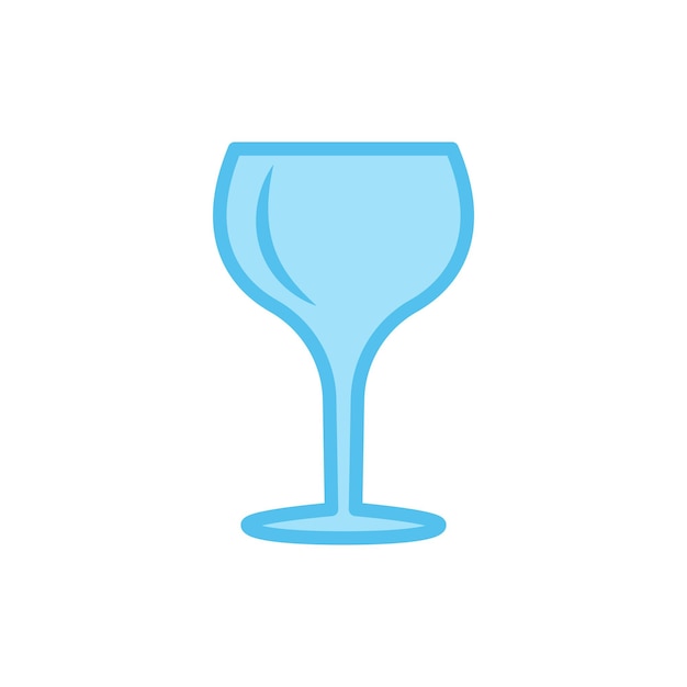 Vector wine glass icon vector template logo trendy collection flat design