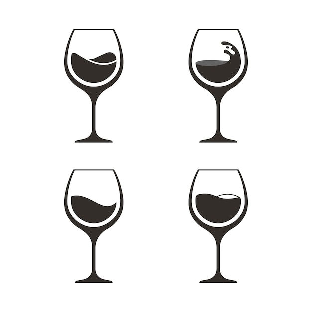 Wine glass icon vector Wine icon symbol Beer glass icon