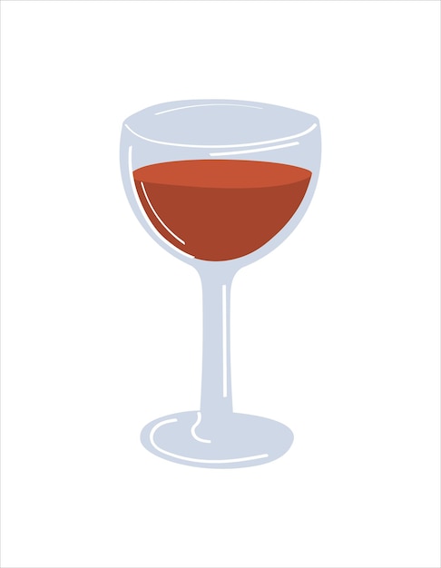 Значок бокала вина с вином. Изолированные знак бокал вина фона. Векторная иллюстрация.