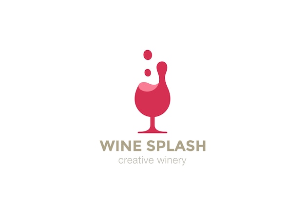 Icona del logo del bicchiere di vino.