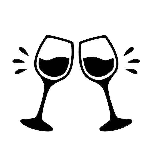 Wine Glass vector File for Cut Wine