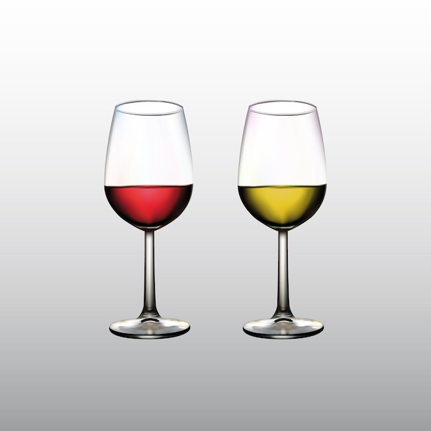 Vector wine glasses