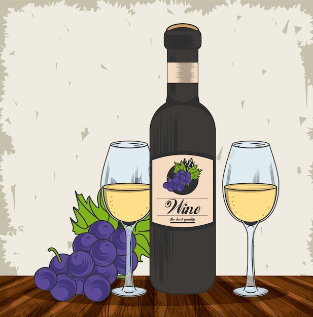 Wine grunge design