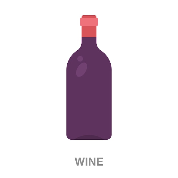 Wine illustration on transparent background