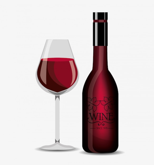 wine label design isolated