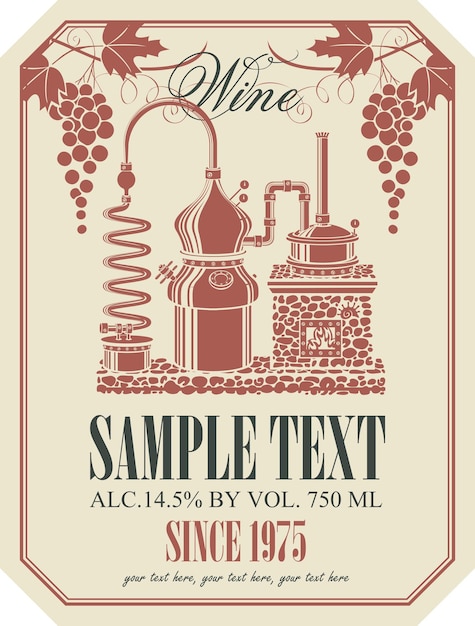 Vector wine label