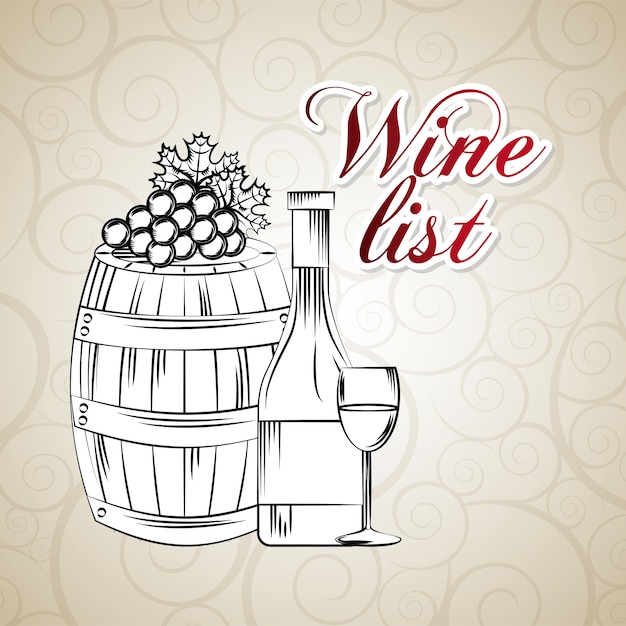 wine list related icons