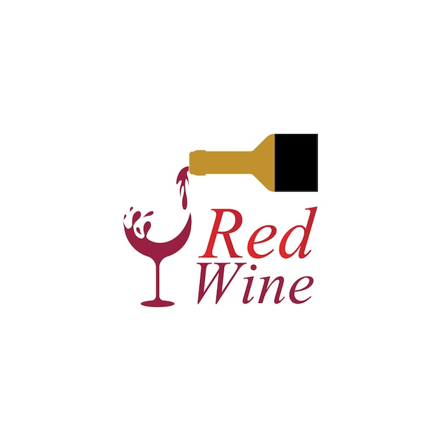 Wine logo design template.vector illustration of icon-vector