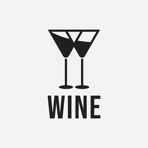 Vector wine logo design template vector illustration of icon