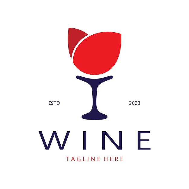 Vino logo design templatevector illustrazione di iconvector