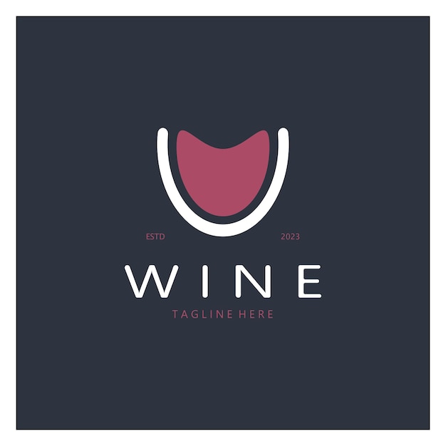 Wine logo design templatevector illustration of iconvector