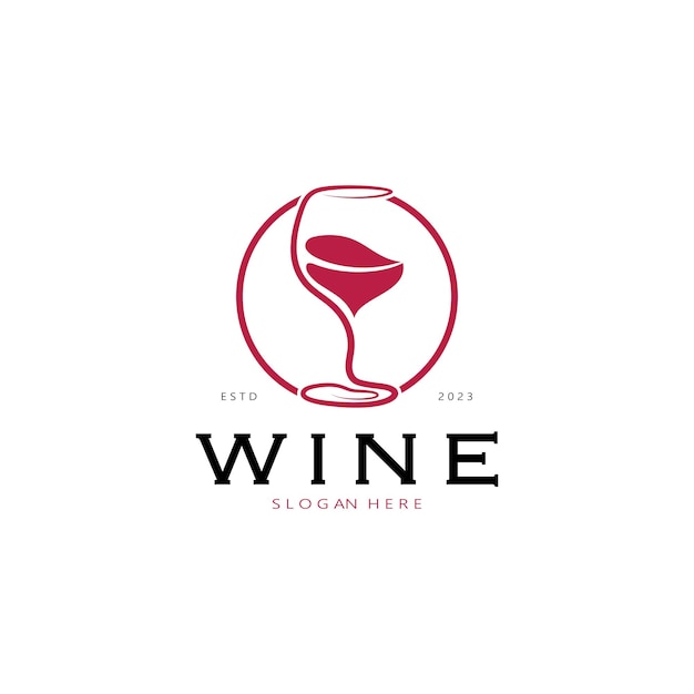 Wine logo design templatevector illustration of iconvector