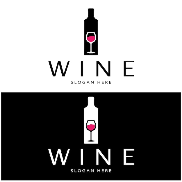 Wine logo design templatevector illustration of iconvector